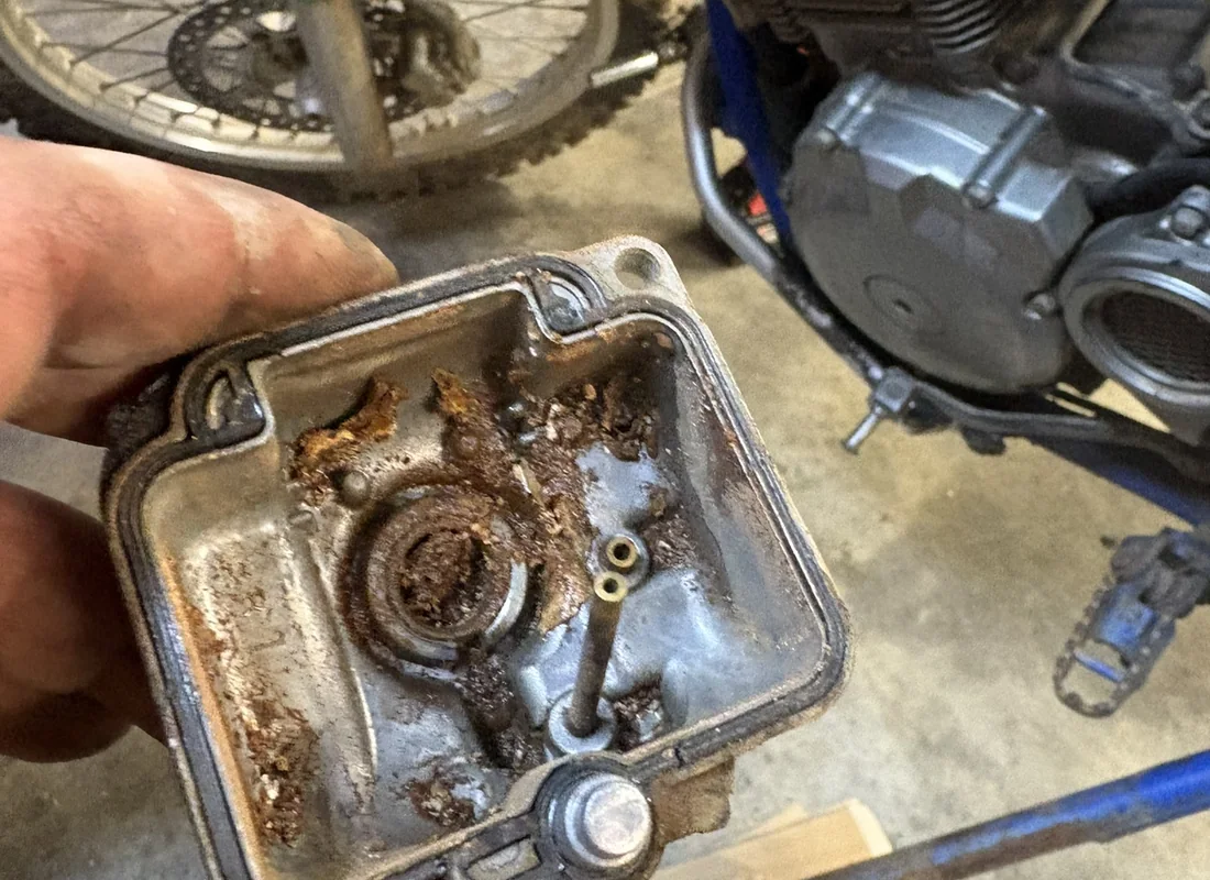 Contaminated carburetor bowl
