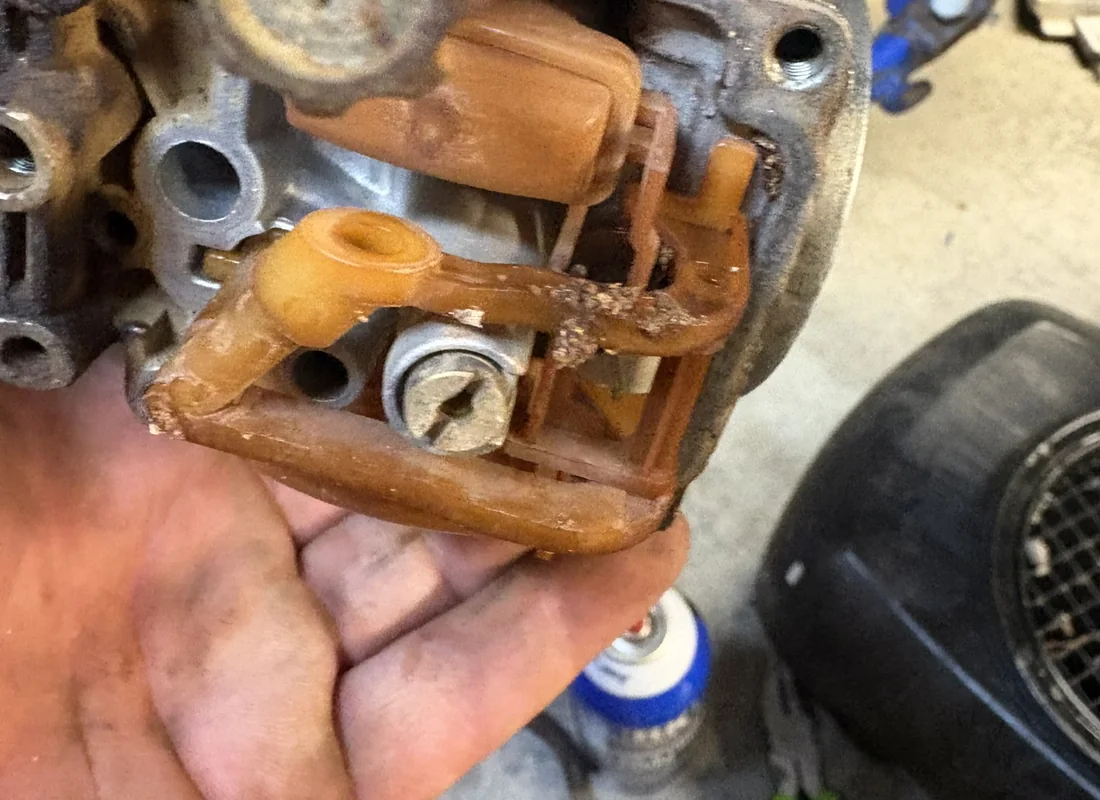 Carburetor rebuild in progress